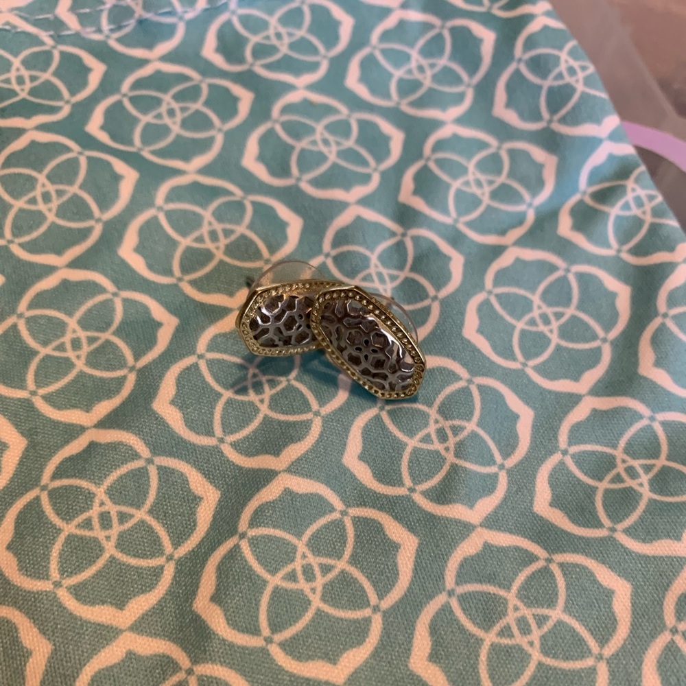 Gold with Silver Filigree Studs